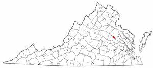 Location of Doswell, Virginia
