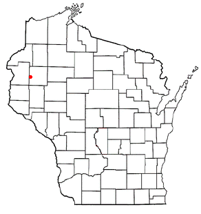 Location of Turtle Lake, Wisconsin