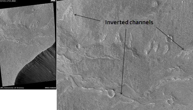 Juventae Chasma Inverted Channels