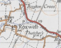 Ordnance Survey Map of Roxwell 20th Century