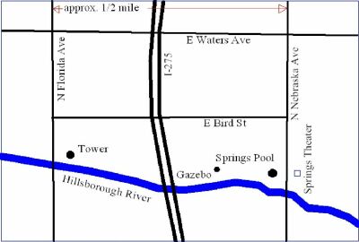 Sulpher Springs Water Tower Map