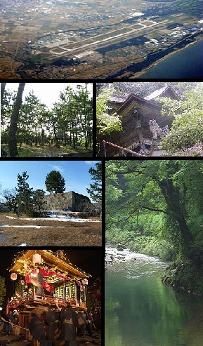 Top: Komatsu AirportAtaka Barrier, Nata-deraKomatsu Castle, Dainichi RiverOtabi Matsuri