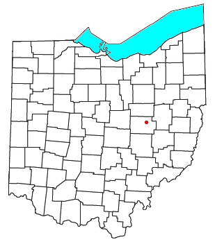 Location of Keene, Ohio