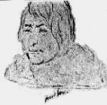 Crazy Bear pencil portrait by Rudolph Kurz 1851