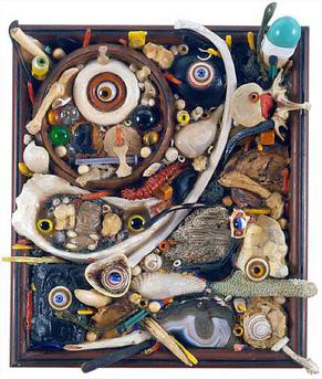 'Forearmed', mixed media --Assemblage (art)-assemblage-- by Alfonso A. Ossorio, 1967