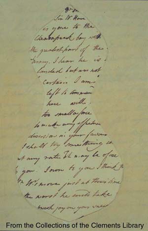 Covert letter August 10, 1777 Henry Clinton to John Burgoyne