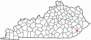 Location of Daisy within Kentucky