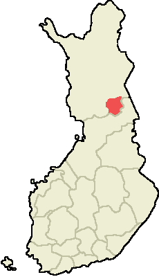 Posio Suomen maakuntakartalla