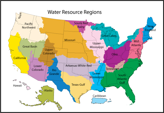 Water Resource Regions of the United States of America