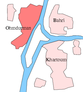 Map Sudan Ohmdurman