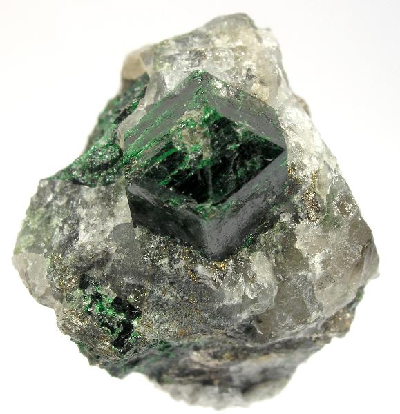 Quartz-Uvarovite-LTH15C