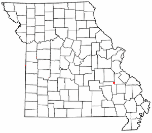 Location of Middlebrook in Missouri