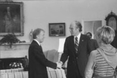 President Jimmy Carter meets Senator Patrick Leahy