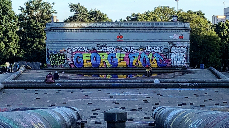 CHAZ-CHOP street art, George Floyd mural