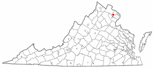 Location of Centreville, Virginia