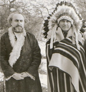 Frithjof Schuon with Thomas Yellowtail in Switzerland in 1953