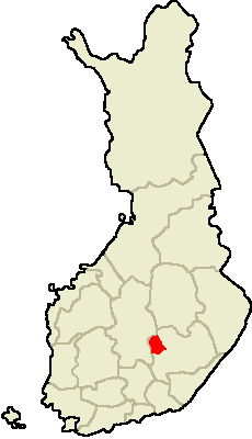 Location of Kangasniemi in Finland