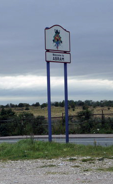 Abram welcome sign