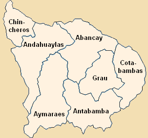 Provinces of the Apurímac region in Peru
