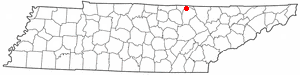 Location of Pall Mall, Tennessee