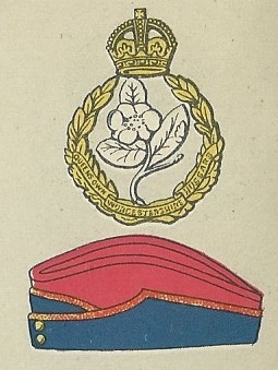 Queen's Own Worcestershire Hussars badge and service cap.jpg