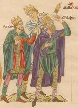 The three Magi (Balthasar, Caspar, Melchior)