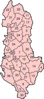 Districts of Albania.