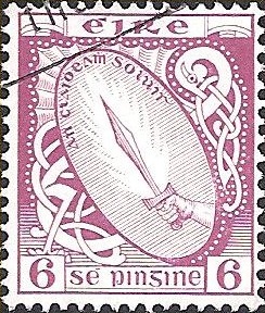 Ireland-stamp-1922-sword-of-light-6p