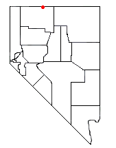 Location of McDermitt in Nevada