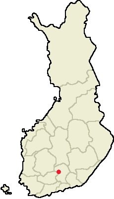 Location of Padasjoki in Finland
