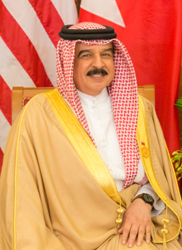 Donald Trump meets with King Hamed bin Issa of Bahrain, May 2017 (cropped).jpg