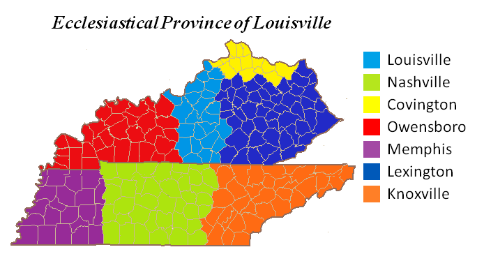 Ecclesiastical Province of Louisville map