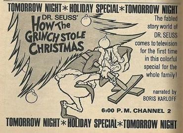 How the grinch stole christmas 1966 print ad premiere