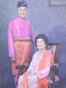 Mahathir and Siti Hasmah, portrait