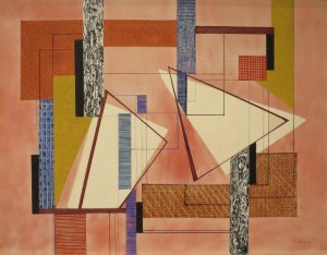 'Abstraction' by I. Rice Pereira, 1940, Honolulu Museum of Art