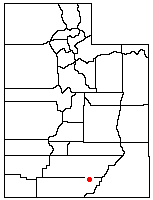 Location of Fortymile and Willow Gulches within Utah
