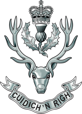 Queen's Own Highlanders Cap badge.png