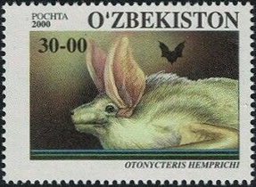 Otonycteris hemprichii 2001 stamp of Uzbekistan