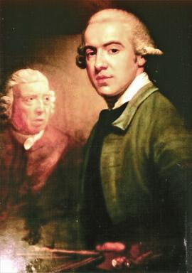Benjamin Vandergucht, Self Portrait of the Artist Painting his Father