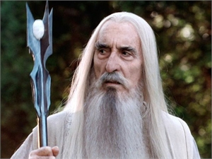 Christopher Lee as Saruman LOTR
