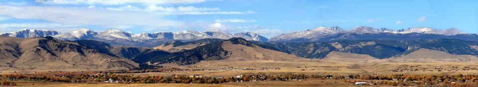 Panorama of Buffalo, Wyoming at the base of the Bighorn Mountains