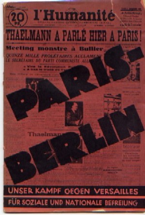 Thälmann, Ernst und Thorez, Maurice - Paris-Berlin, 1932