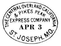 First Westbound Pony Express Overland Post-Mark Apr3