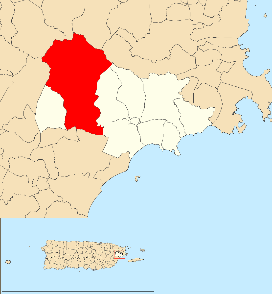 Image Río Blanco, Naguabo, Puerto Rico locator map