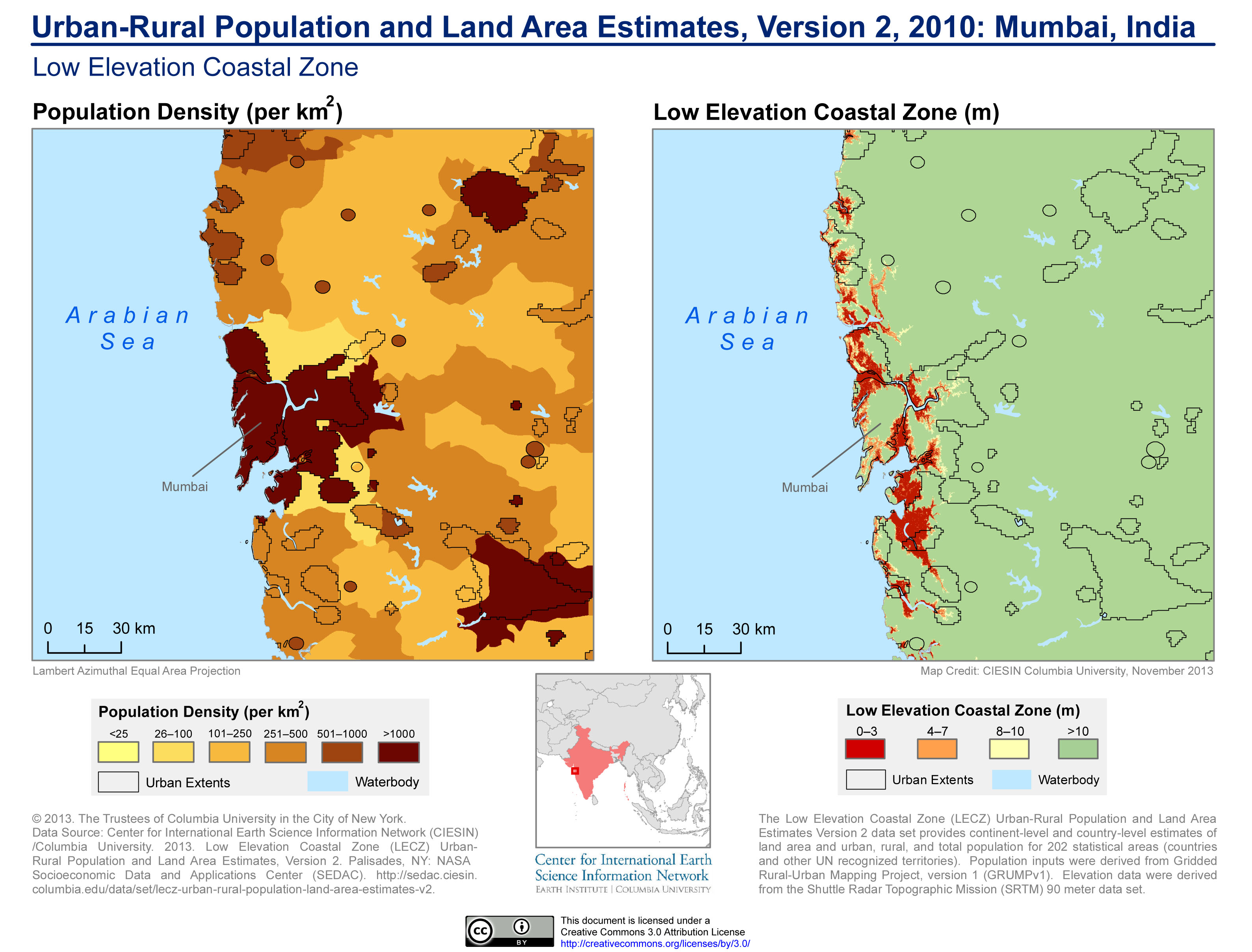 Image UrbanRural Population and Land Area Estimates, v2, 2010 Mumbai