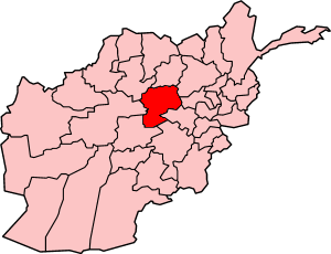 The location of Bamiyan Province within Afghanistan