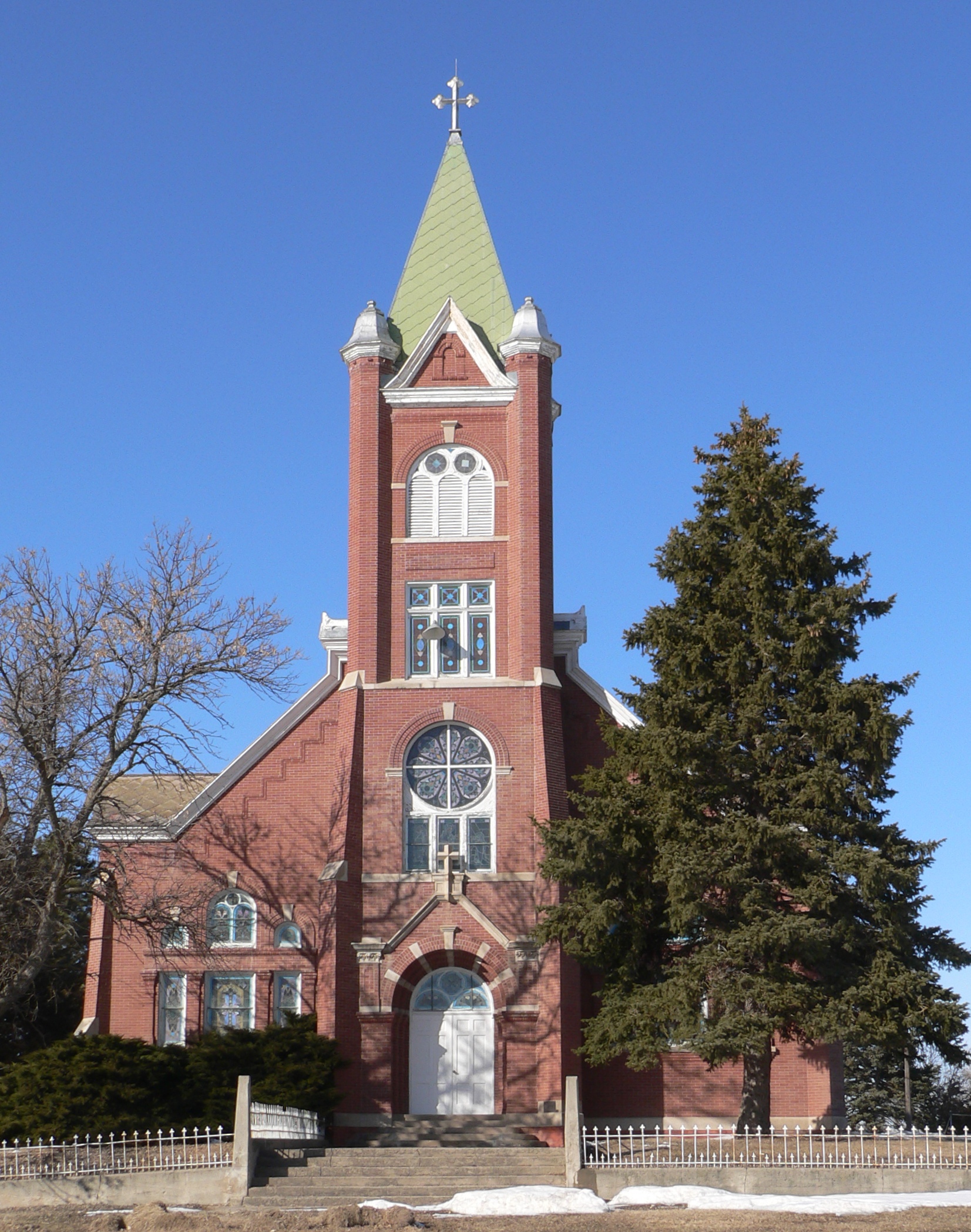 Image Visitation Church (O'Connor, Nebraska) church from S