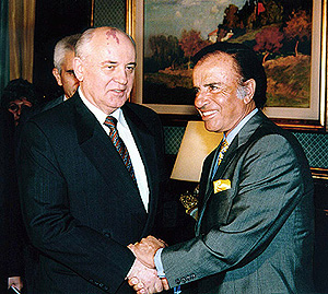 Mikhail Gorbachev with Carlos Menem