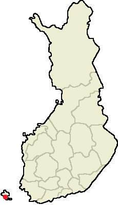 Location of Mariehamn in Finland