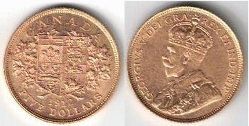 5 dollar gold coin (Canada)